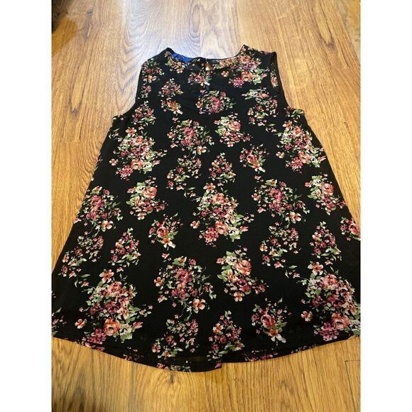 Apt. 9 women's sleeveless black foral lined career/casual blouse size small - Picture 1 of 9